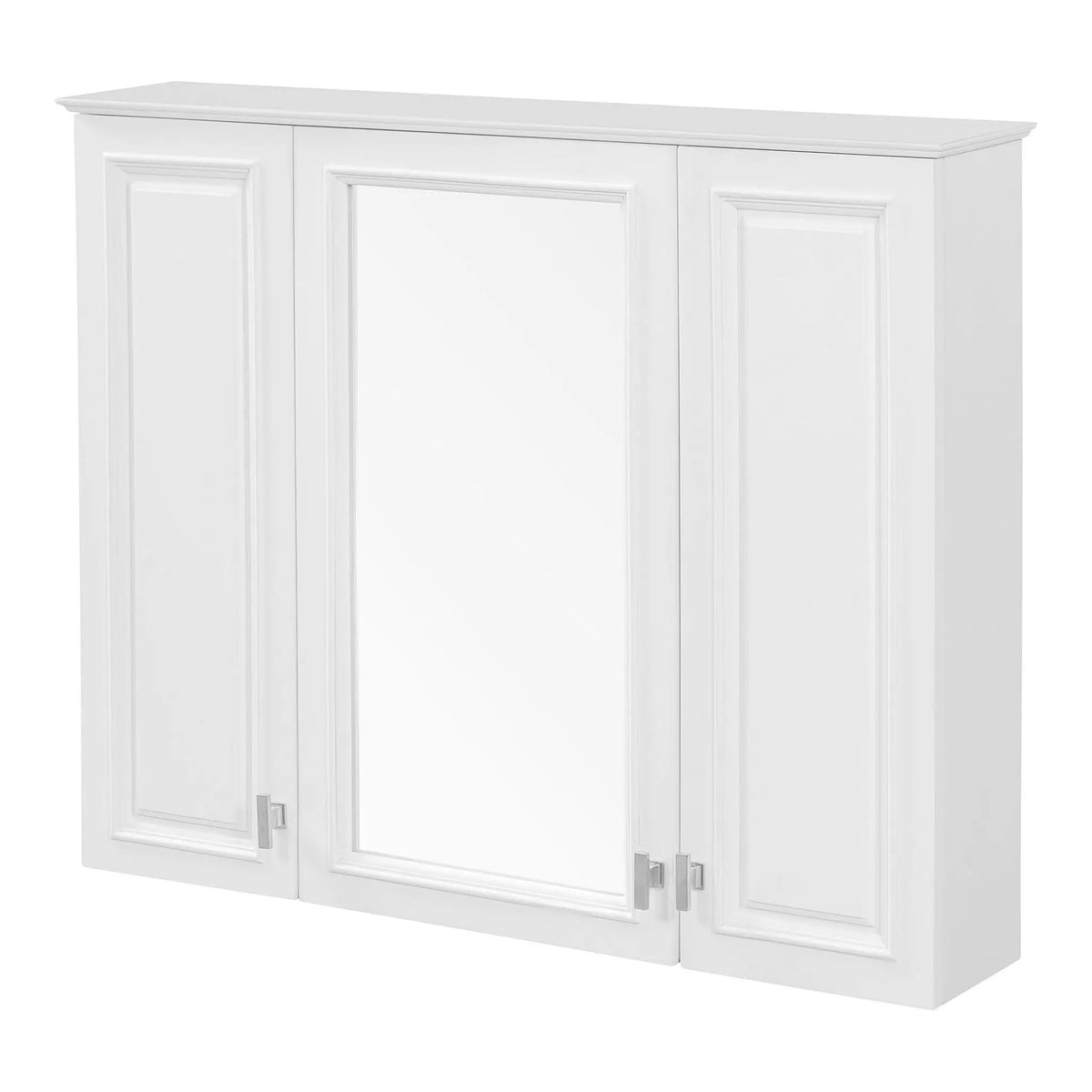 Wall Mounted Mirror Cabinet | 5 Adjustable Shelves | HD Mirror | White
