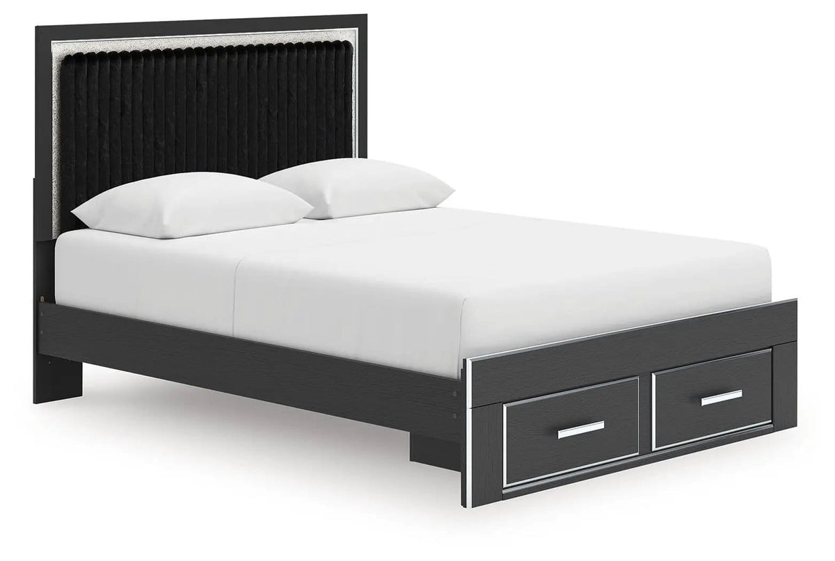 Zuraleus Upholstered Panel Platform Storage Bed | 4 Pieces | Bedroom Furniture | Bedroom