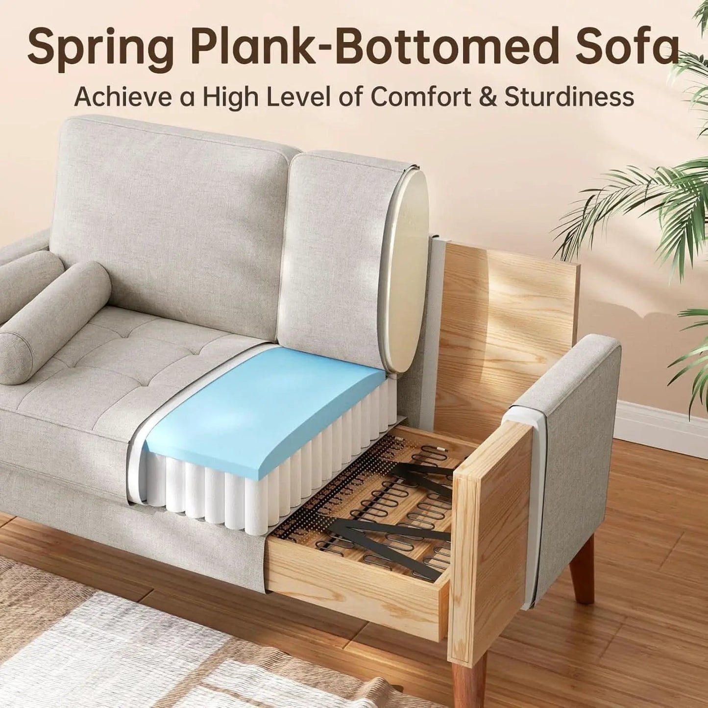 Ashbeige Modern Loveseat For Small Spaces Pocket Spring from PriceLows™