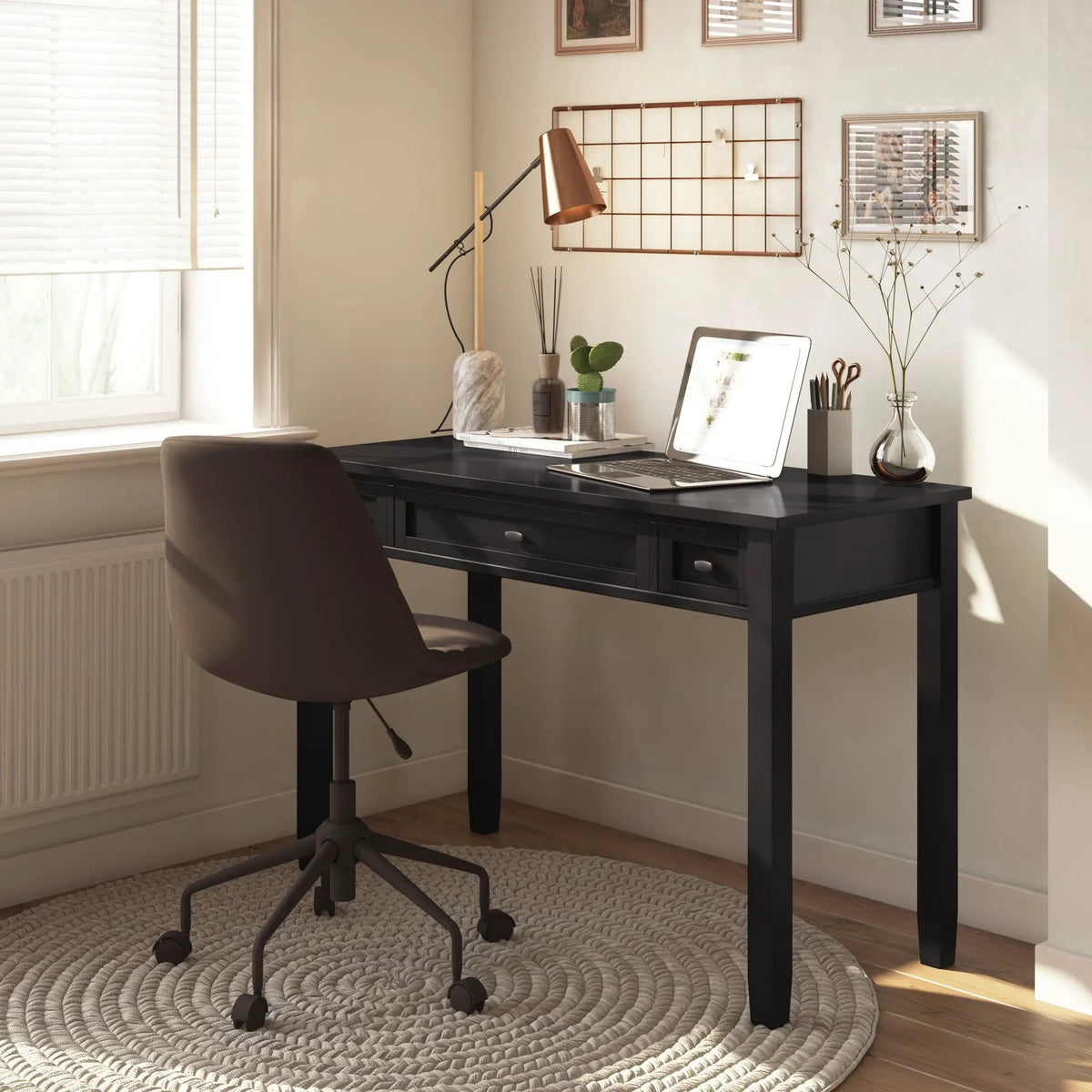 Warm Shaker Handcrafted Desk | Solid Wood | NC Lacquer Finish | 48 Inch Length