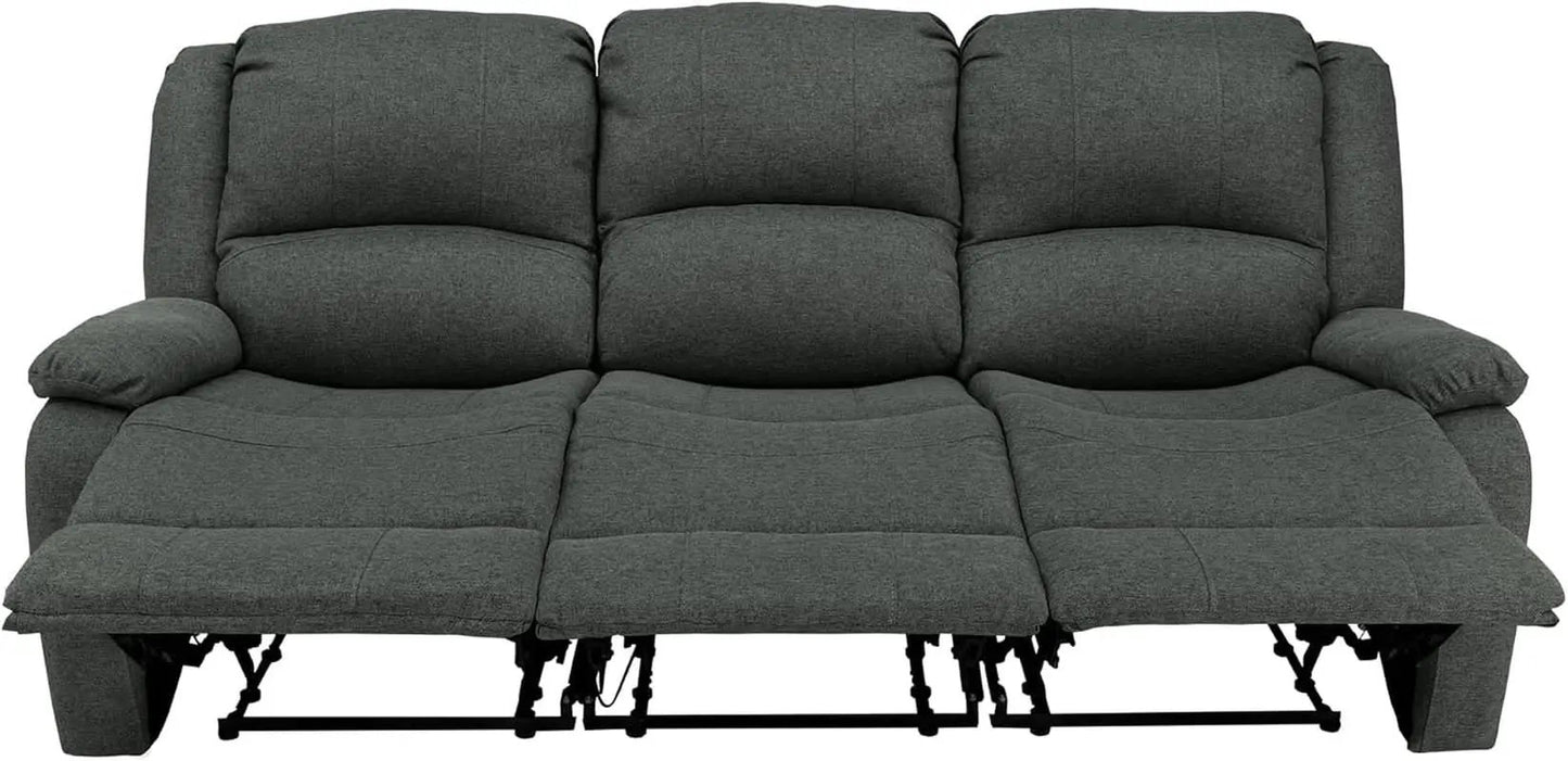 80-Inch RV Triple Recliner Sofa With Convertible Console from PriceLows™