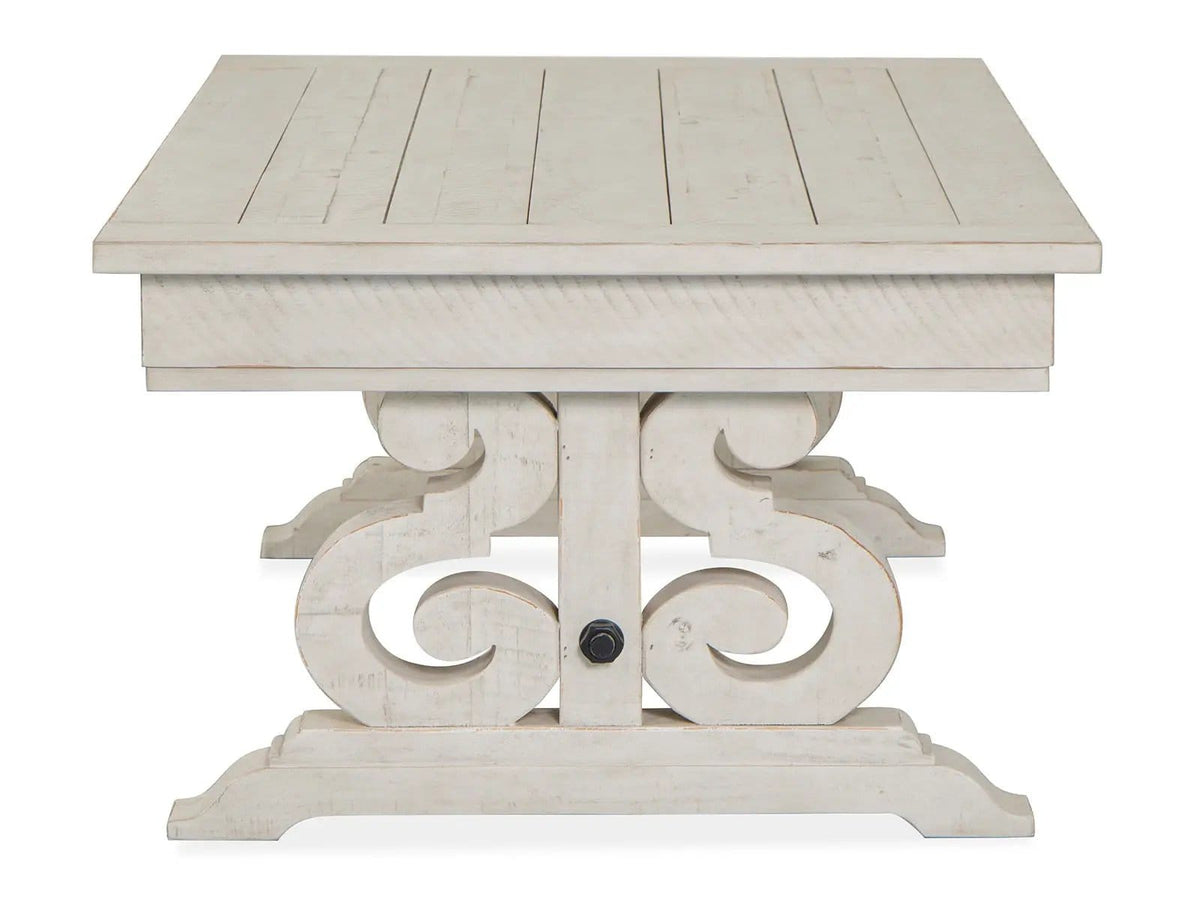 Bronwyn Rectangular Cocktail Table | 30 x 50 x 19 in | Metal & Brass | Alabaster