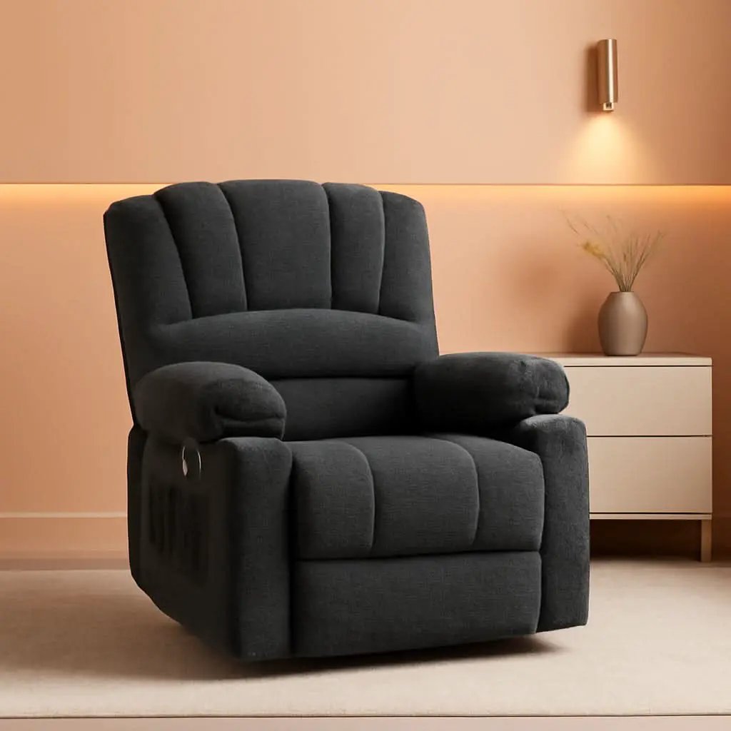 Dark Grey Power Lift Recliner With Massage And USB Charging from PriceLows™