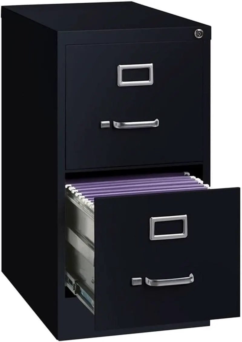 28.38 Inch Vertical Filing Cabinet Lockable Metal For Home Office Use Pre Assembled Letter Size Compatible from PriceLows™