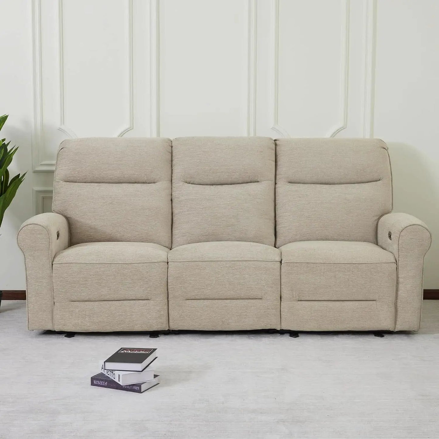 87.8 Inch Wall Hugger Reclining Sofa With Drop Down Table from PriceLows™