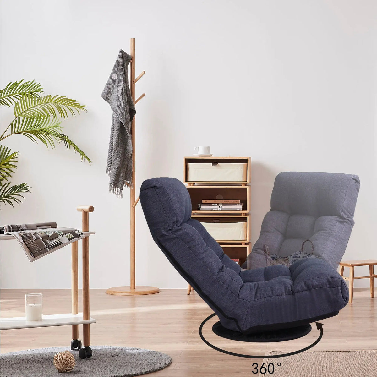 Adjustable Reclining Floor Chair | Metal Frame | Folding