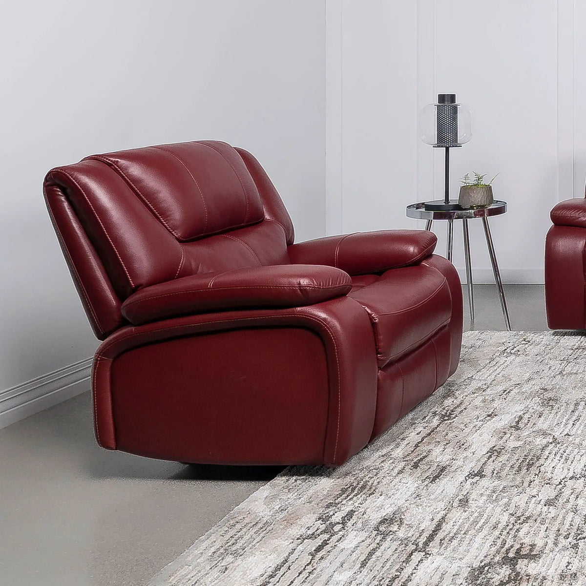 Elodie Glider Recliner Chair | Manual Reclining And Gliding | Tailored Channeling | Pillow Armrests