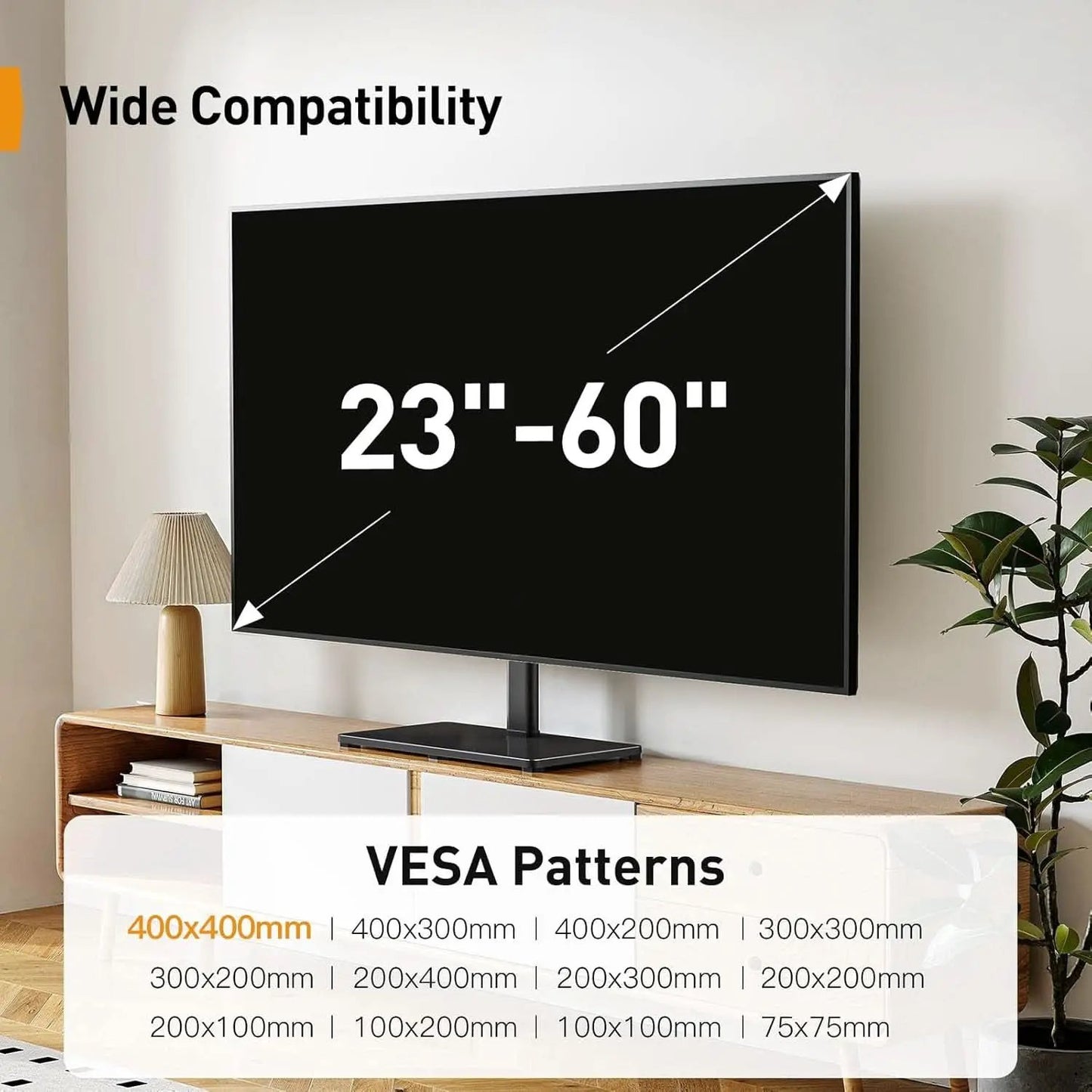Tabletop TV Stand 23 to 60 Inches Height Adjustable from PriceLows™