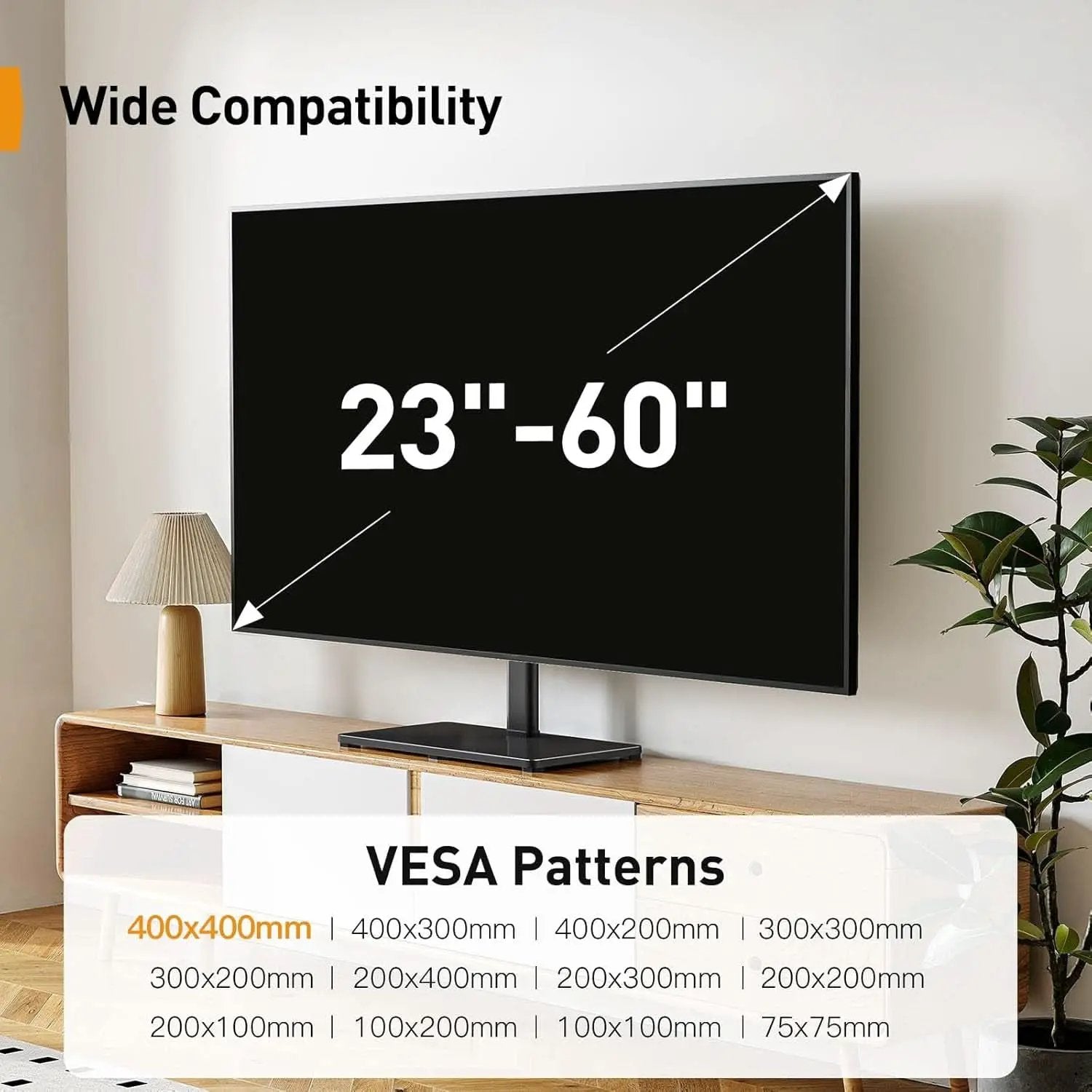 Tabletop TV Stand 23 to 60 Inches Height Adjustable from PriceLows™