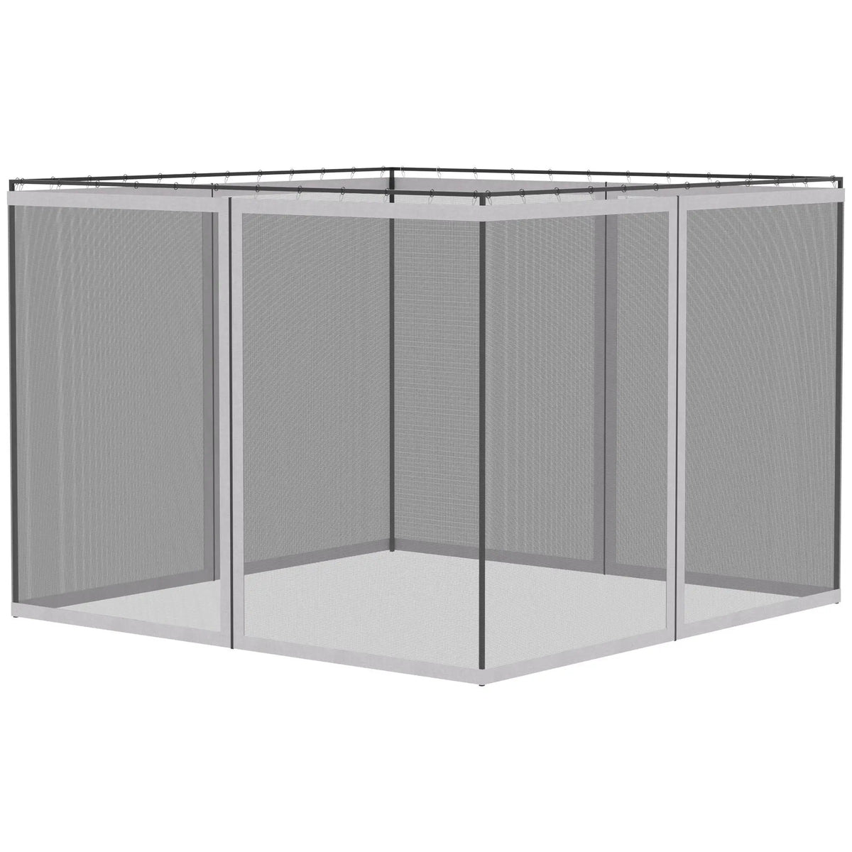 Outsunny Gazebo Mesh Sidewall Netting | 10 x 13 Ft | Four Zip-On Panels | Replacement Screen