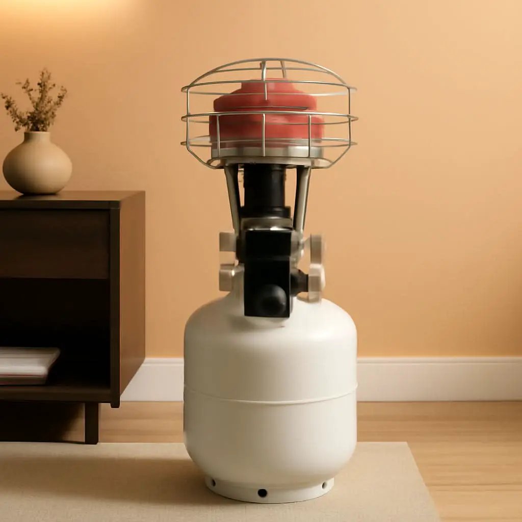 540-Degree Tank-Top Radiant Propane Heater 45,000 BTU Chrome from PriceLows™