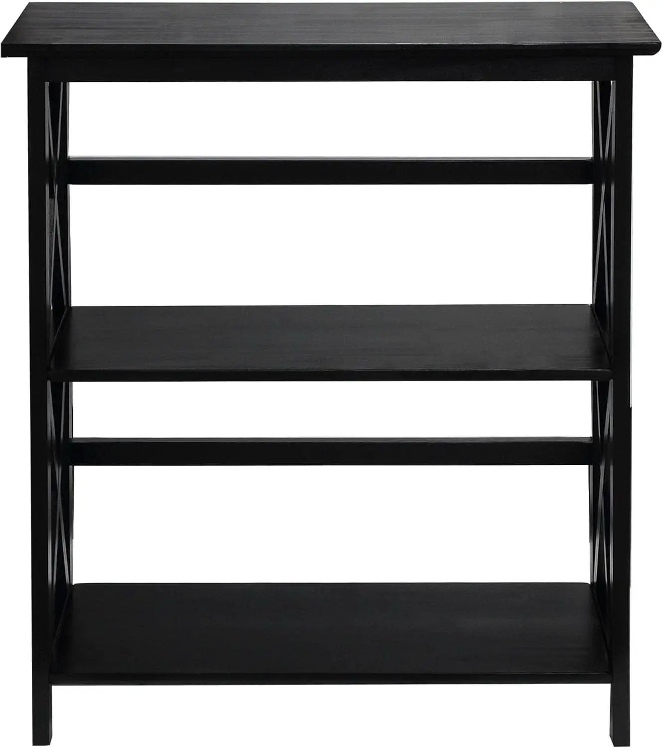 Three Shelf Solid Wood Bookcase For Living Room Storage from PriceLows™