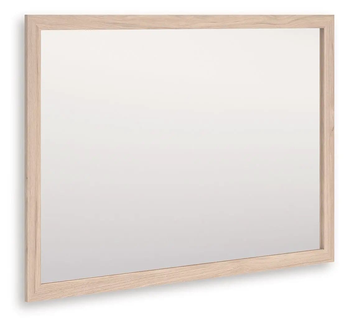 Arloster Bedroom Mirror | 38.86 x 1.3 x 27.68 in | Engineered Wood & Mdf | Tan