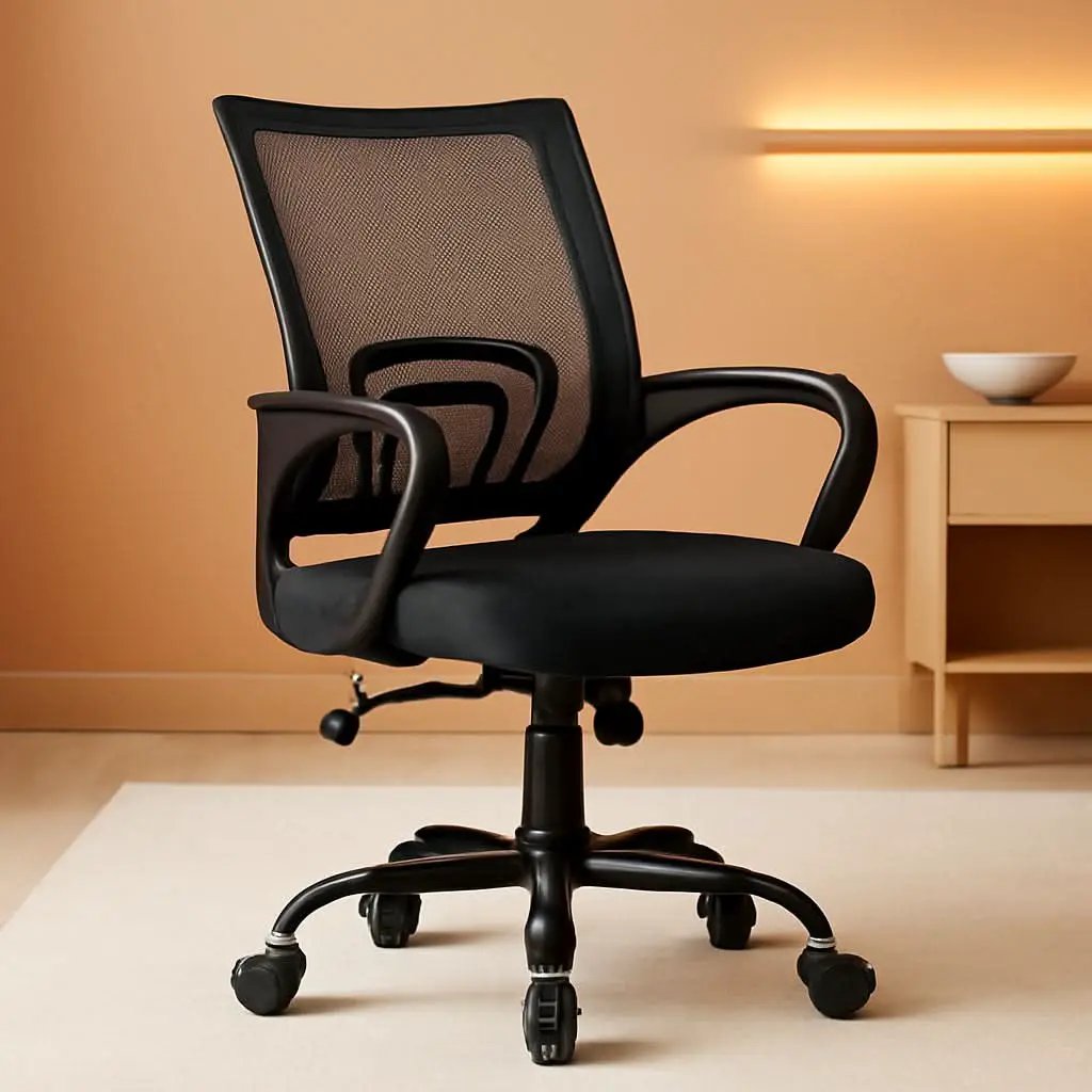 Ergonomic Mesh Office Chair With Lumbar Support Black from PriceLows™