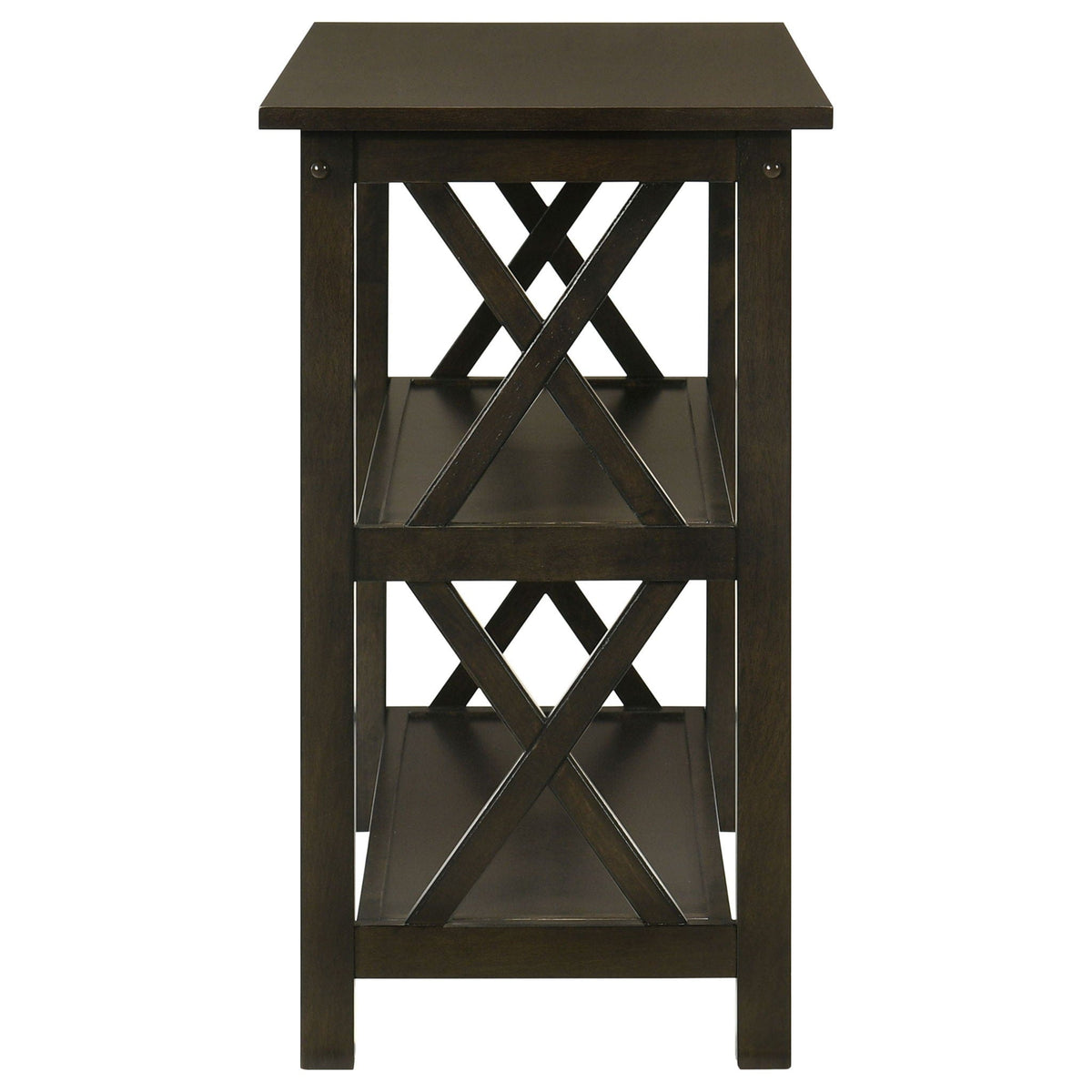 Rachelle 2-shelf Wood Entryway Console Table Deep Merlot | 42 x 17.25 x 30 in | Wood | Living Room