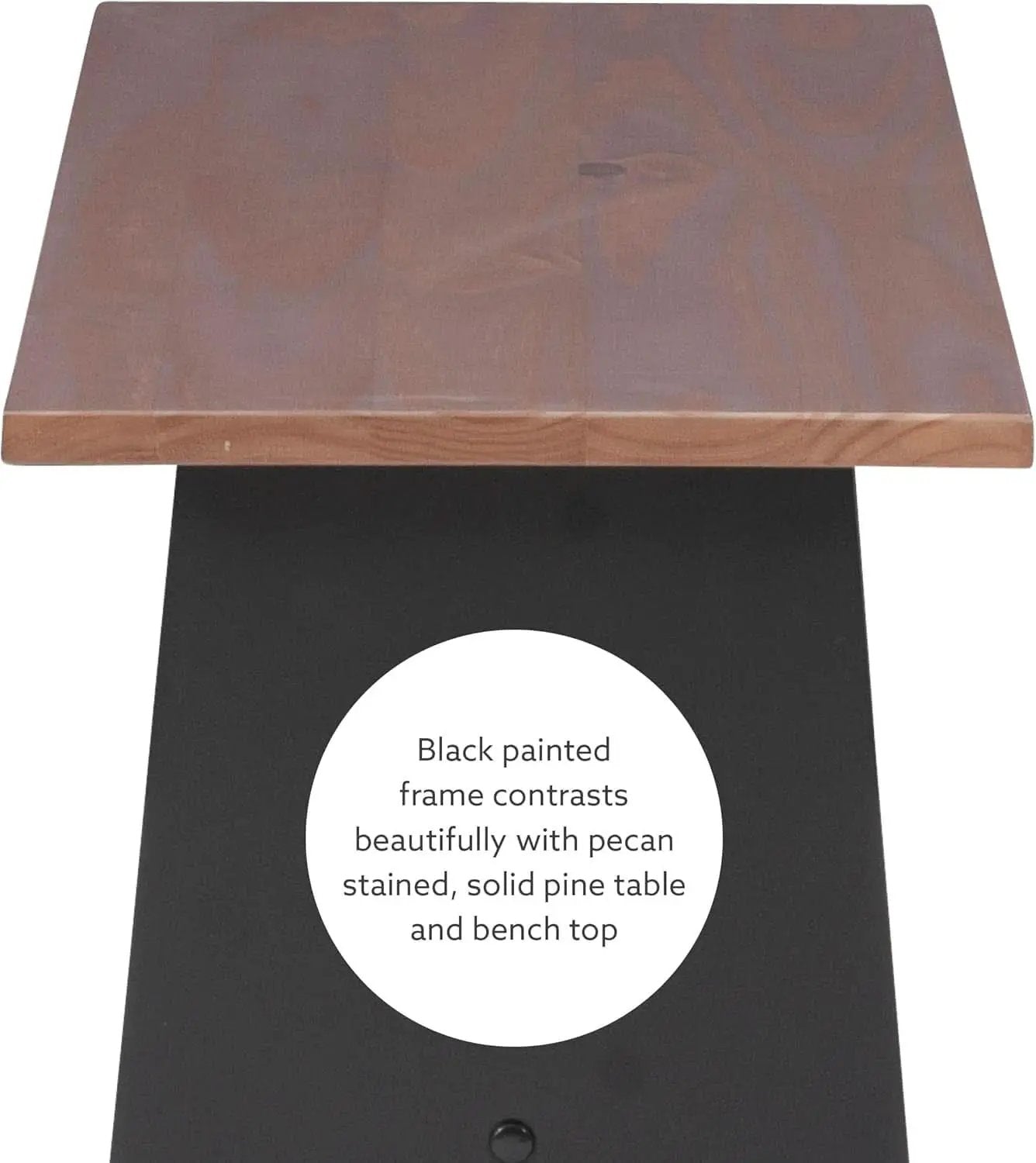 Black Pecan Five Seat Dining Set With Storage Benches from PriceLows™