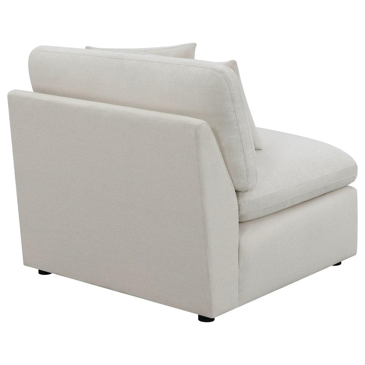 Hobson Upholstered Armless Chair | 38 x 40 x 34 in | Fabric | Ivory