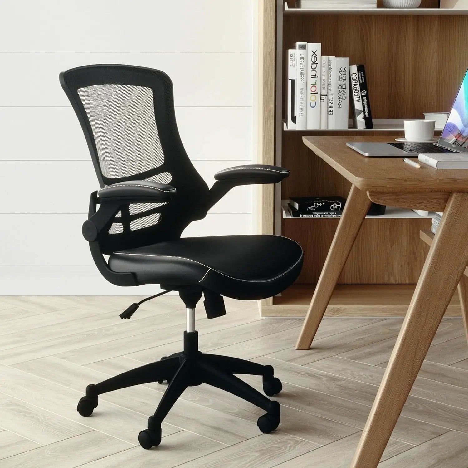 Kelista Mid-Back Ergonomic Office Chair With Adjustable Height, Black from PriceLows™