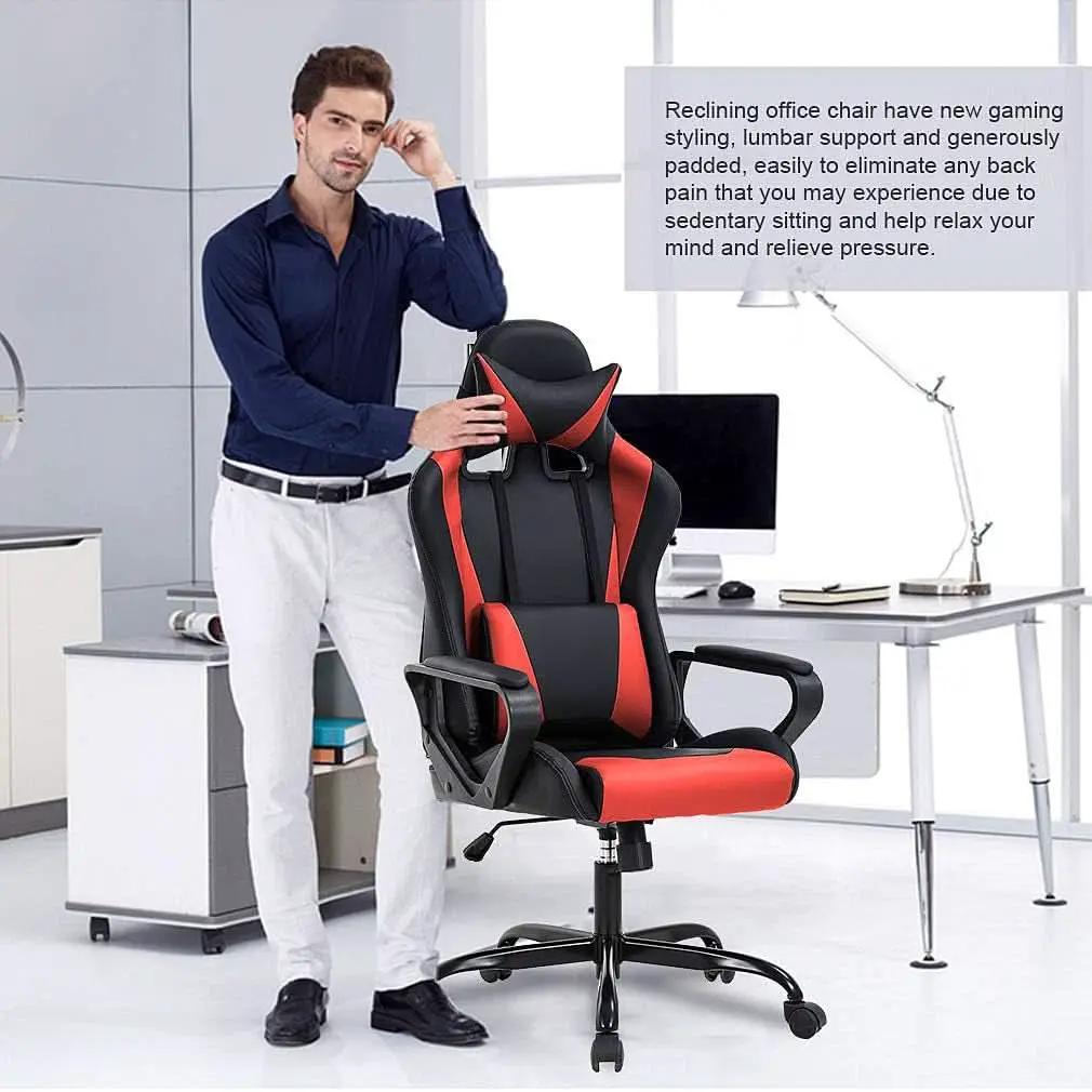 Gaming Chair With Ergonomic Adjustable Lumbar Support from PriceLows™