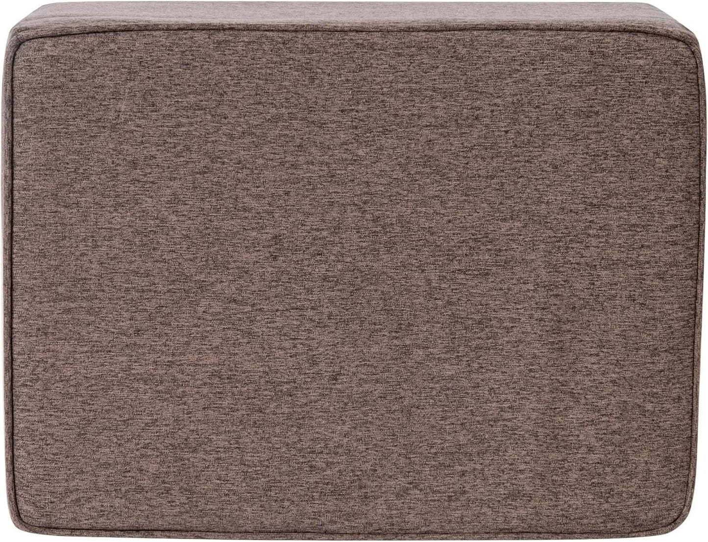 Chocolate Brownstone Storage Ottoman With Hinged Lid from PriceLows™