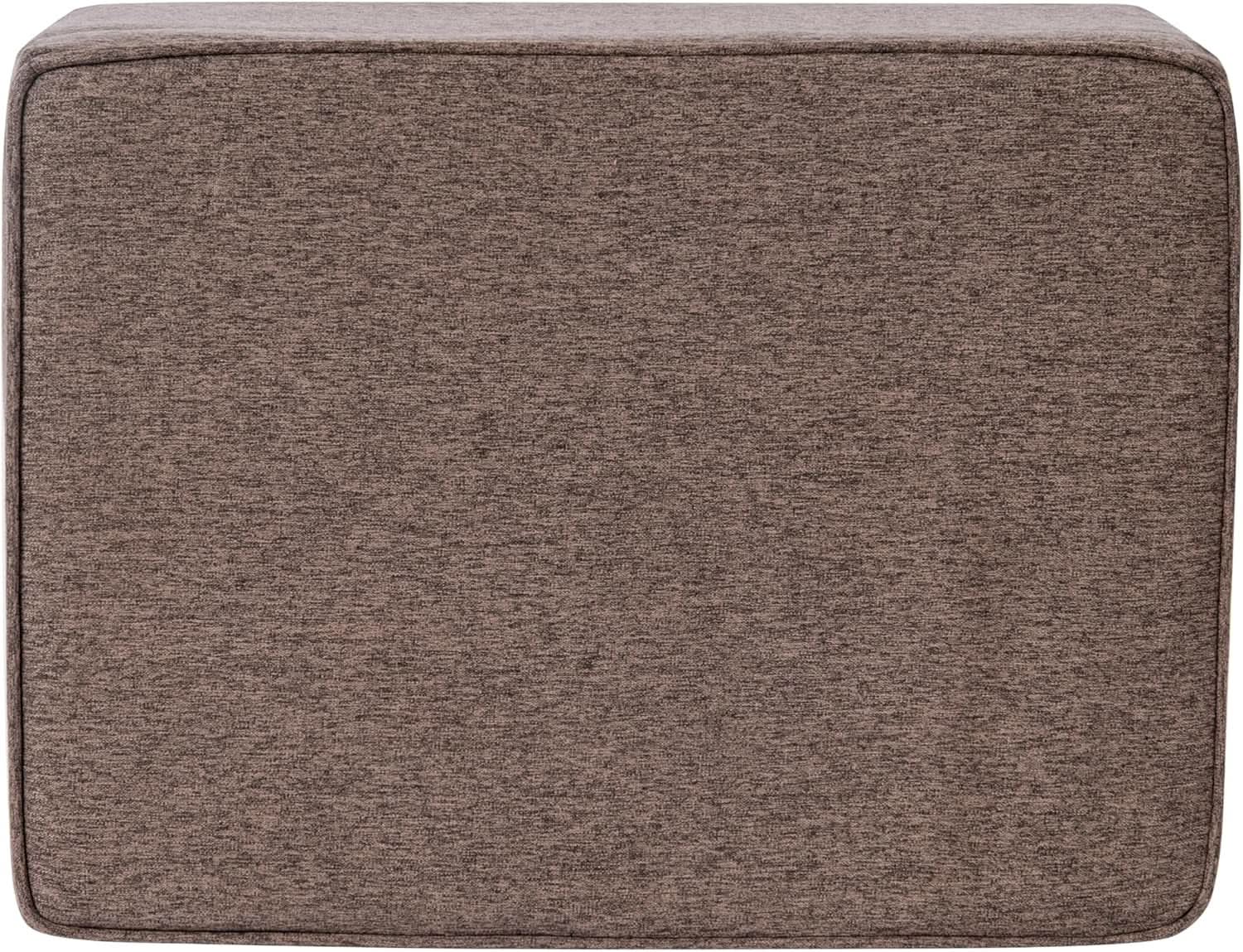 Chocolate Brownstone Storage Ottoman With Hinged Lid from PriceLows™
