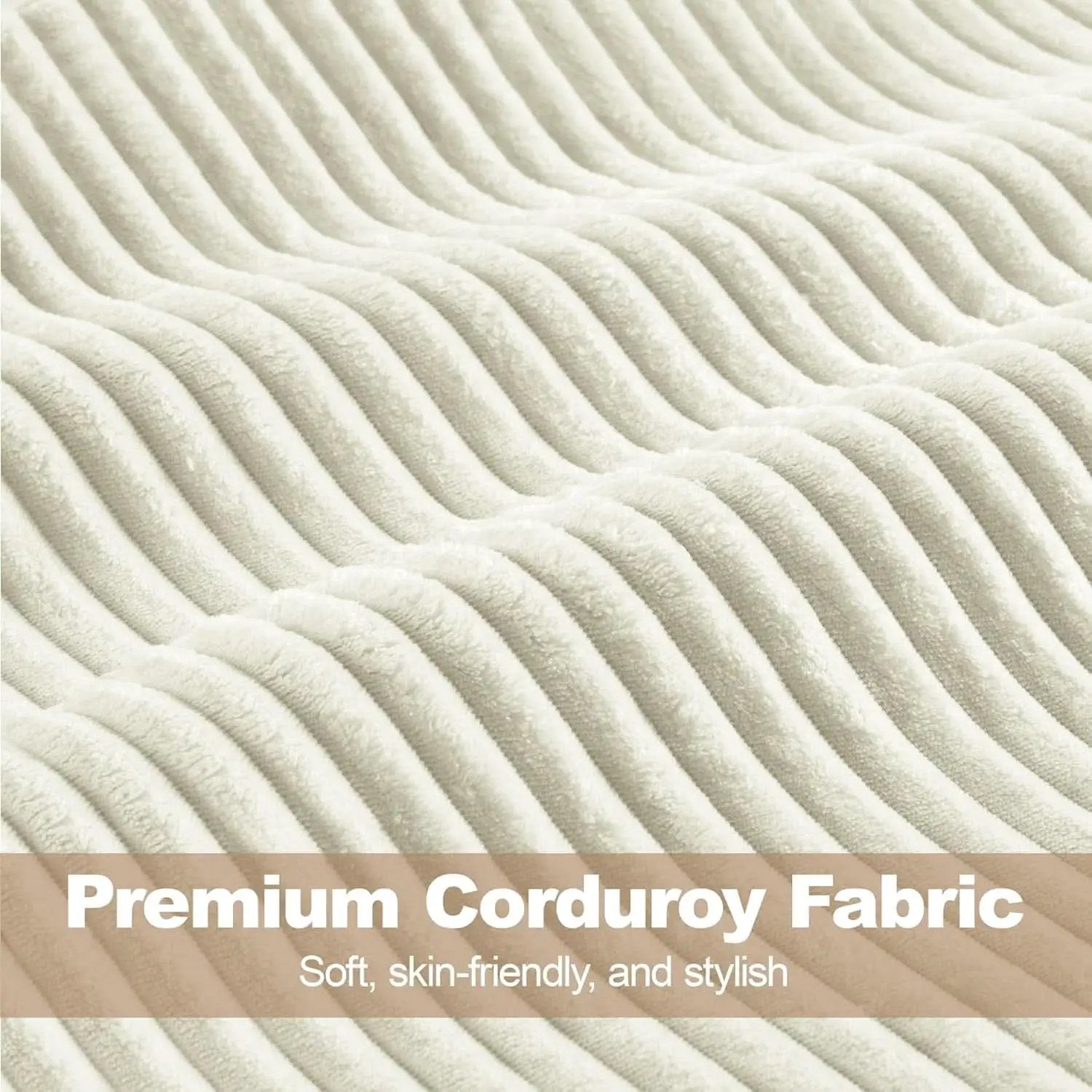 Beige Corduroy Barrel Chair With Pocket Coil Support from PriceLows™