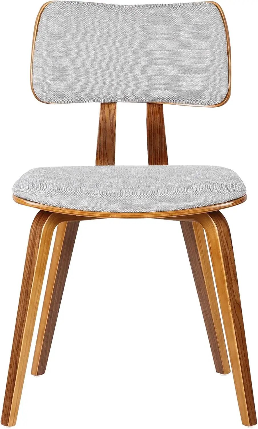 Jaguar Mid Century Modern Dining Chair Grey Fabric Walnut from PriceLows™