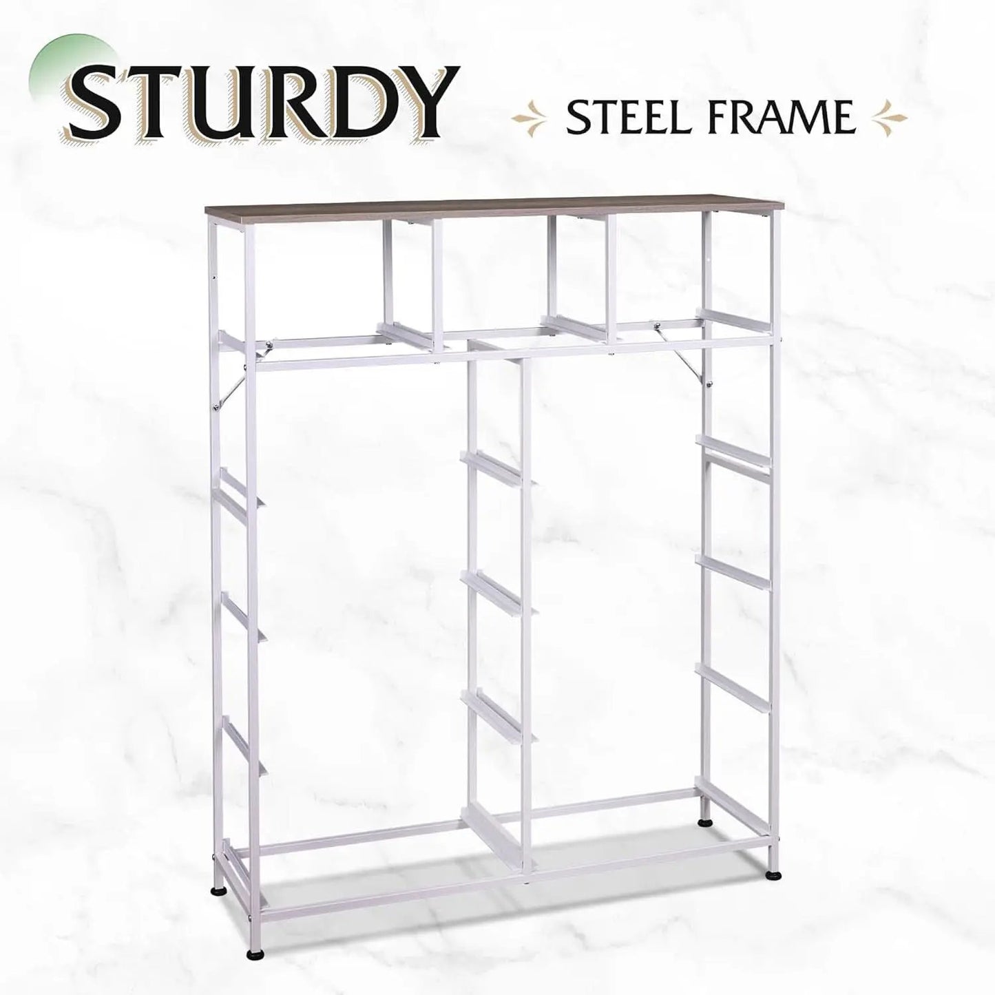 Tall Fabric Dresser Storage Tower 11 Drawer Greige Bedroom from PriceLows™