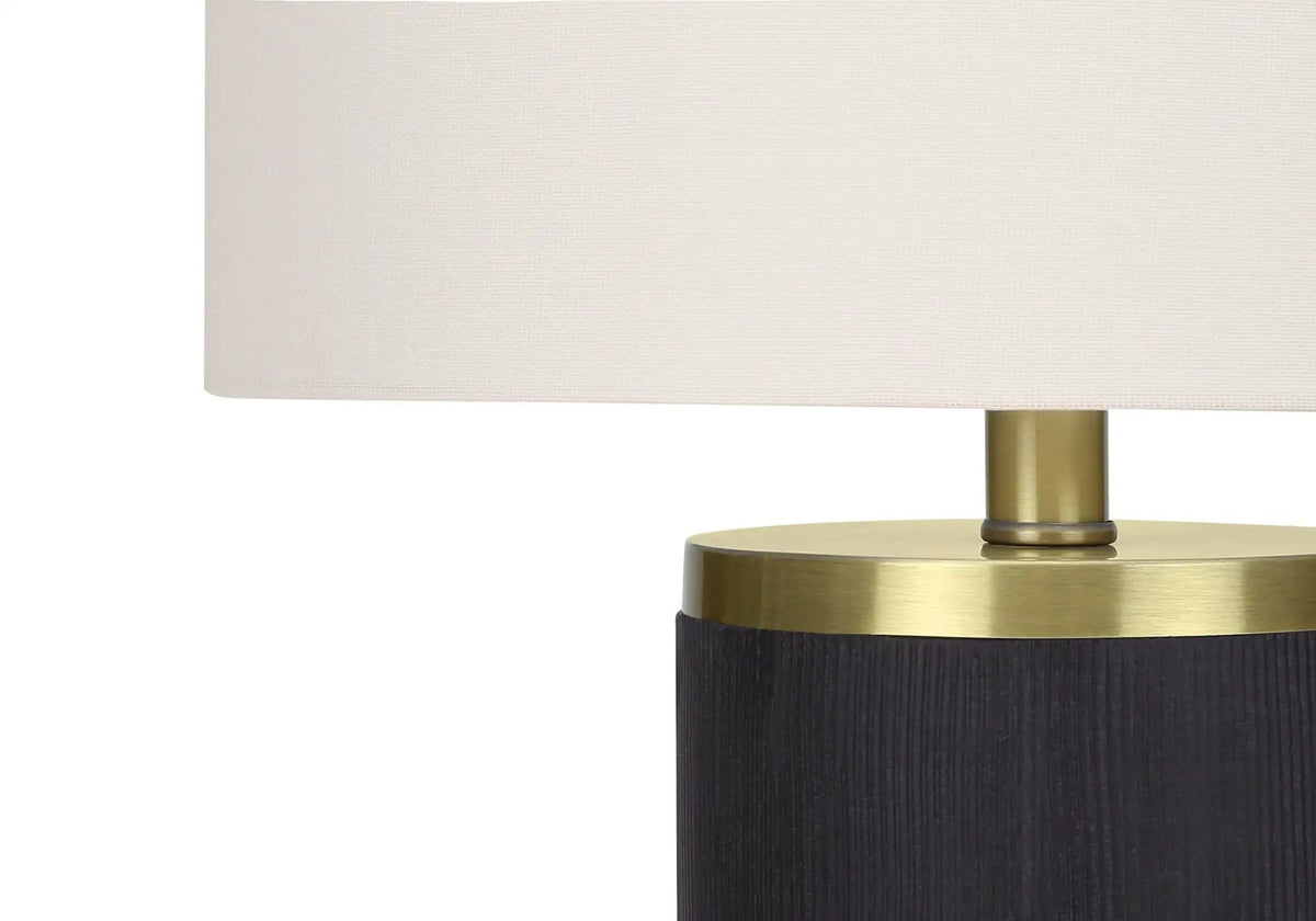 Lighting, Table Lamp, Concrete, Modern - | 13 x 13 x 24 in | Linen & Concrete | Black