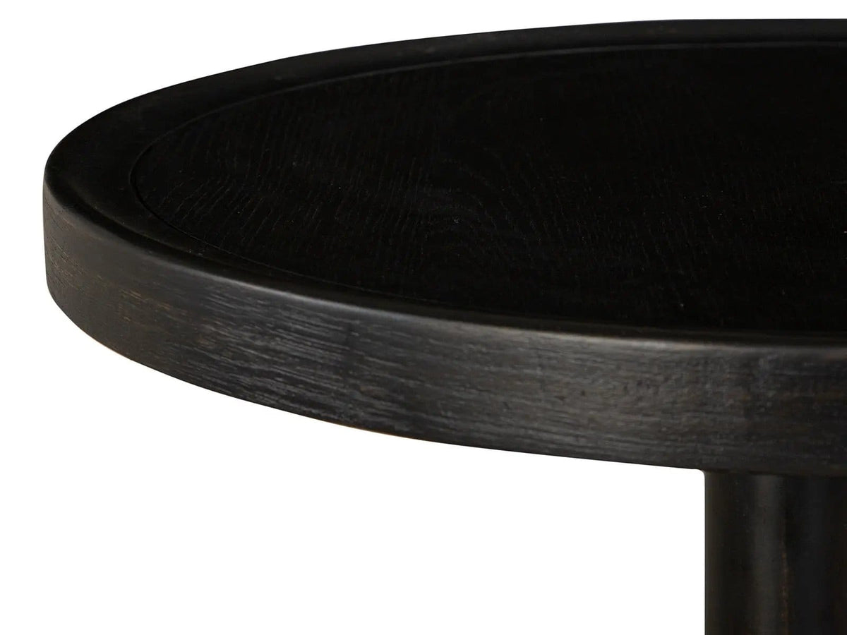 Lindon Round Pedestal Accent End Table | 2 Pieces | Living Room Furniture | Living Room