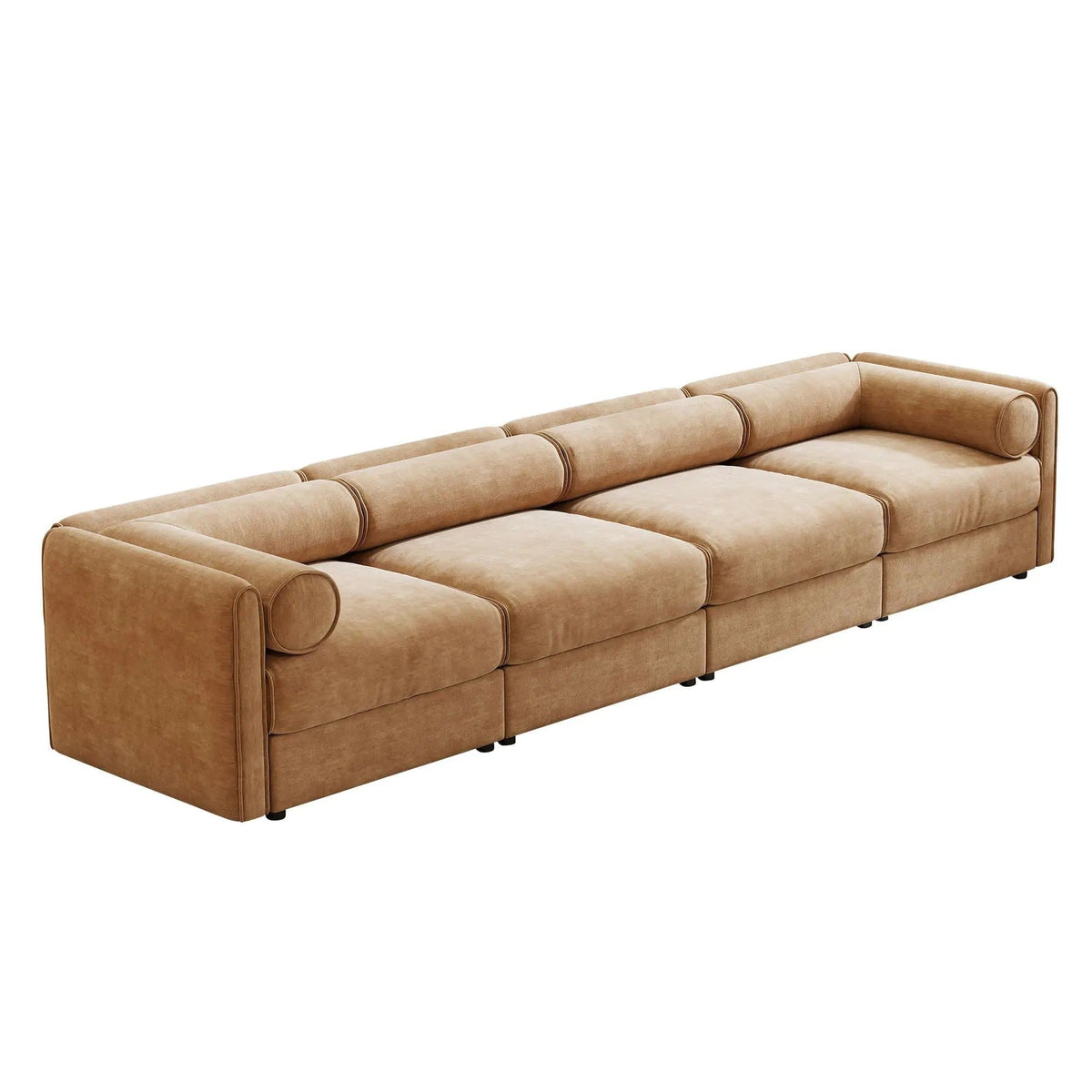 Stylish Sofa With Storage Seat And Cylindrical Backrest | Stationary Sofa | Living Room Furniture | Living Room