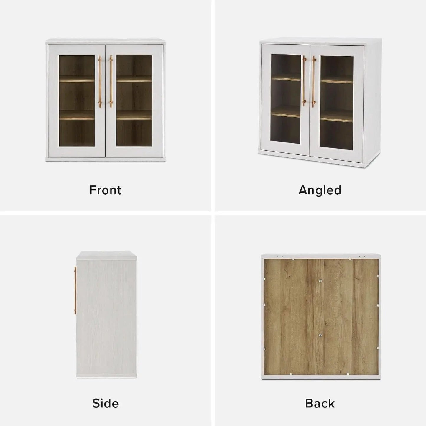 Two Tone Oakwood Acrylic Modular Buffet Cabinet Unit from PriceLows™