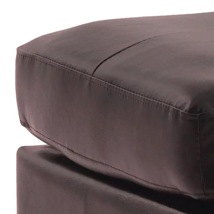 Tufted Ottoman | Compact Two Seater | White Finish | 23 In