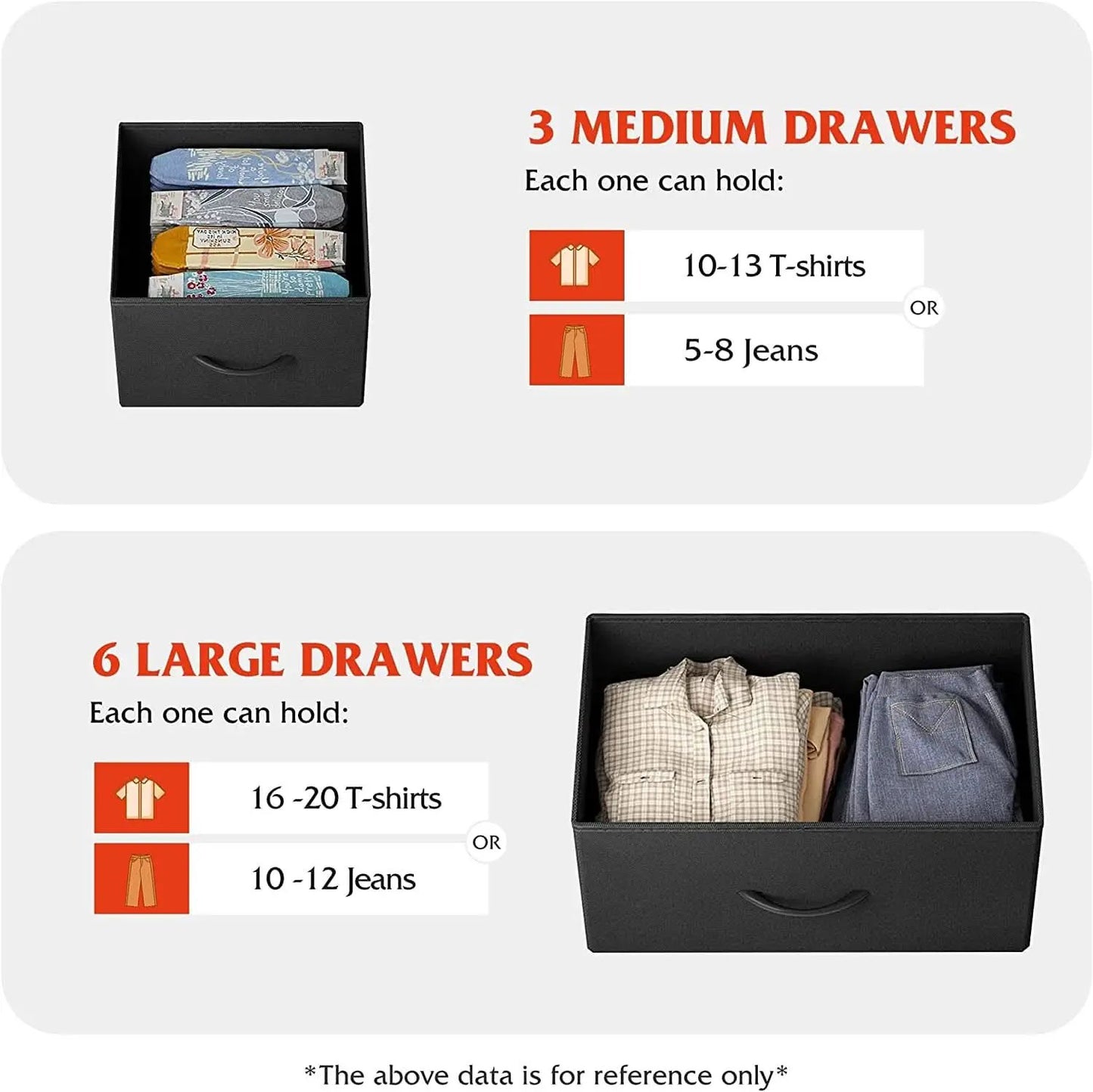 Fabric Storage Tower 9 Drawer Unit Charcoal Black Bedroom from PriceLows™