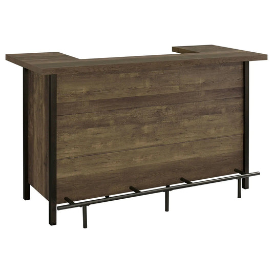 Bellemore Freestanding Home Bar Wine Cabinet Rustic | 70.75 x 27.5 x 43 in | Home Furniture | Oak