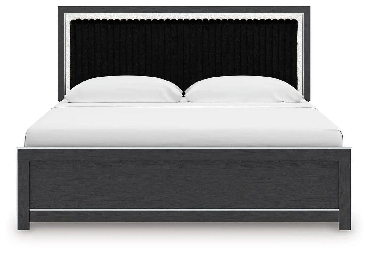 Zuraleus Upholstered Panel Platform Bed With Roll Slats | 4 Pieces | Bedroom Furniture | Bedroom
