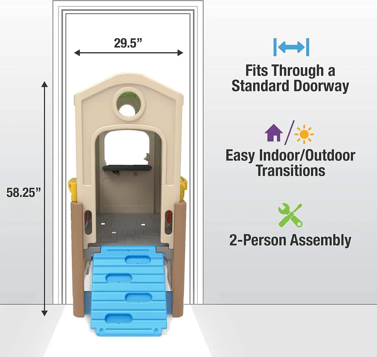 Discovery Playhouse For Kids Indoor Outdoor Climbing from PriceLows™