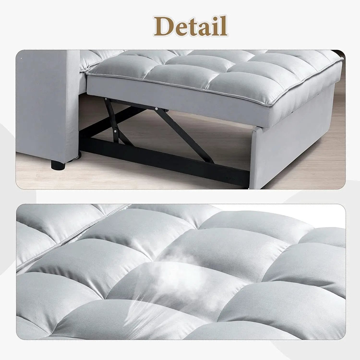 Velvet Sleeper Sofa With Hidden Table For Small Spaces from PriceLows™