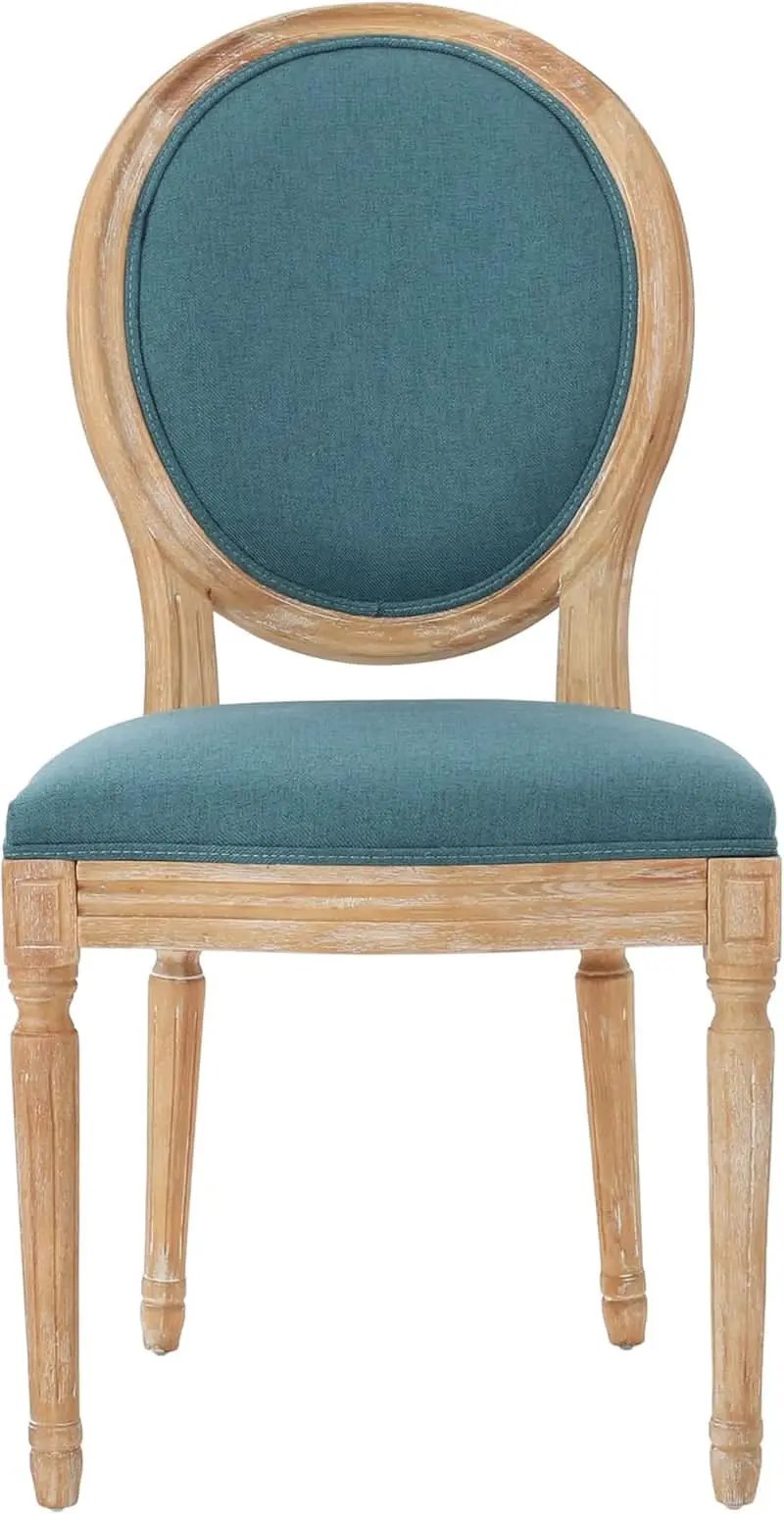 Phinnaeus Fabric Dining Chairs Set Dark Teal Two Piece from PriceLows™