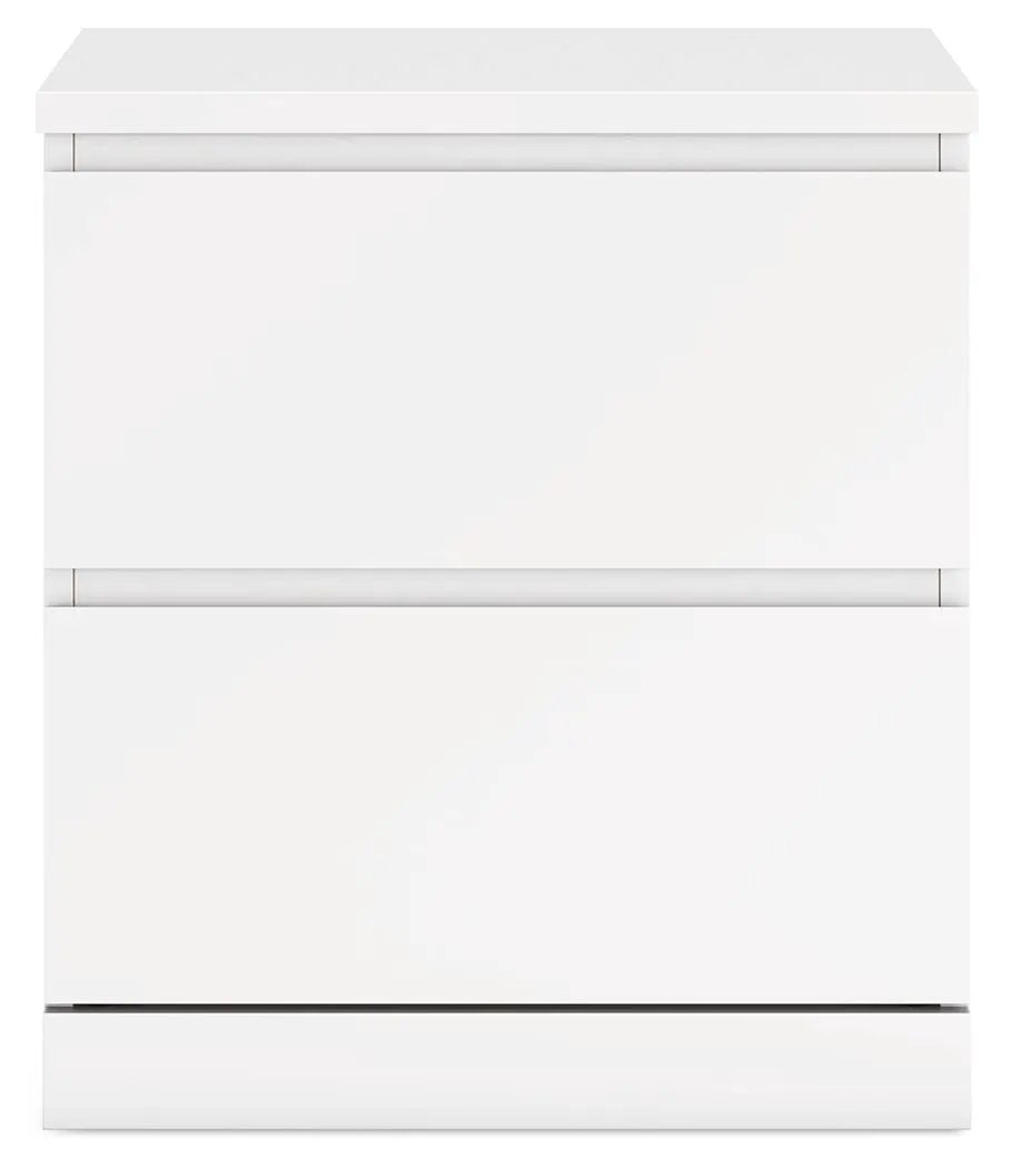 Onita Two Drawer Nightstand | Minimal Design | Hardware-Less Look | Relaxed Finish