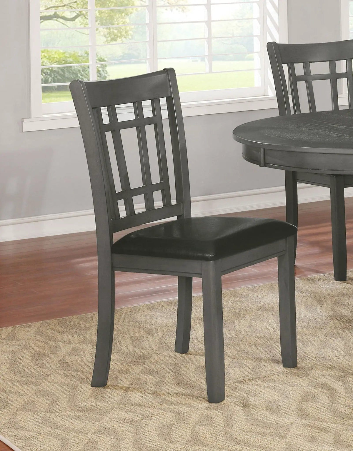 Lavon Wood Dining Side Chair Black and Medium Grey (Set of 2) | 18.5 x 21.25 x 38.25 in | Wood | Dining Room