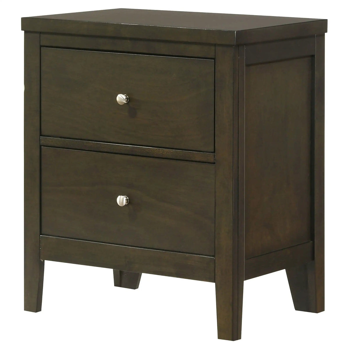Wilkes 2-drawer Nightstand Bedside Table Dark Cocoa | 21.75 x 15.25 x 26.25 in | Metal | Bedroom