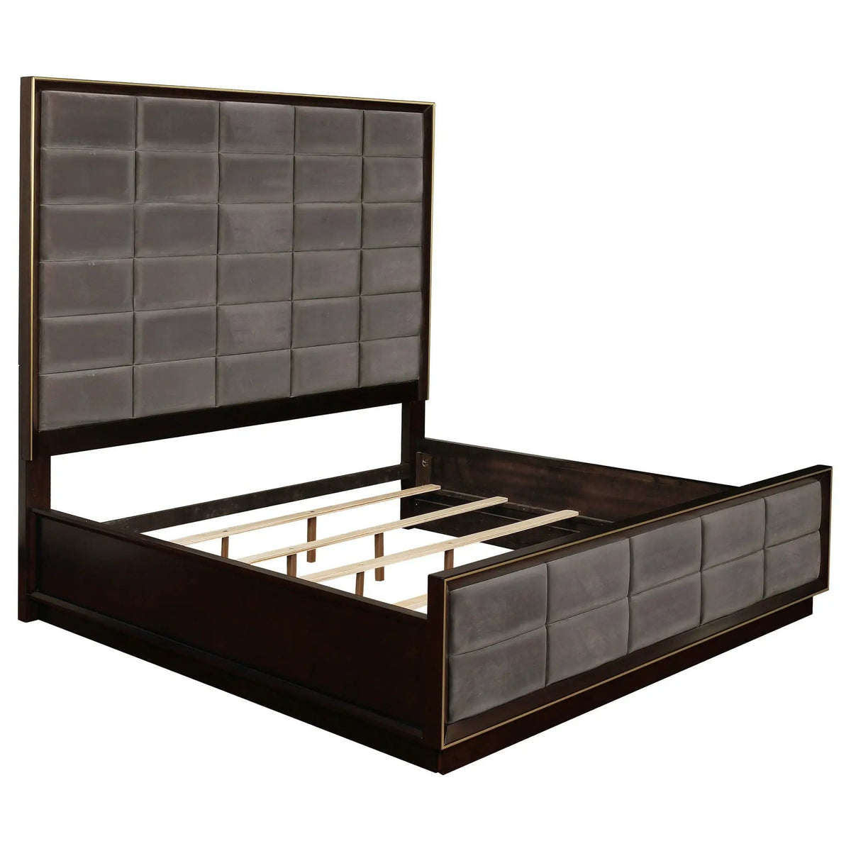 Durango 77-inch Eastern King Panel Bed Smoked Peppercorn | 81 x 86 x 80 in | Engineered Wood & Veneer | Bedroom