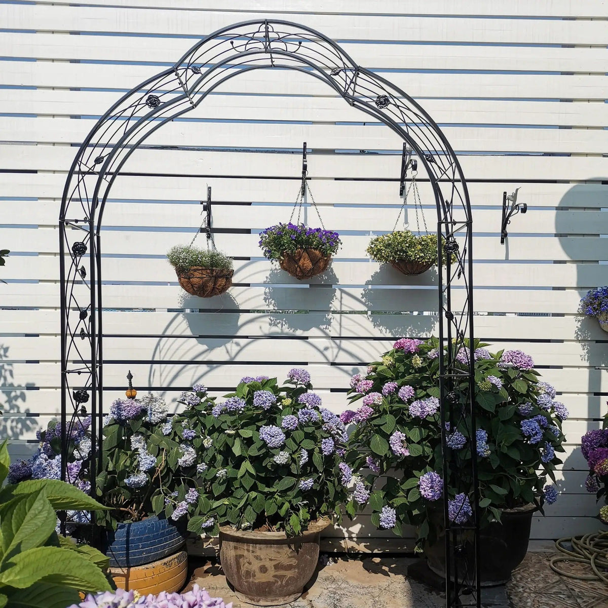 Metal Garden Arch Assemble Freely With 8 Styles Garden Arbor Trellis Climbing Plants | 59 x 15.35 x 98.4 in | Metal | Outdoor Living