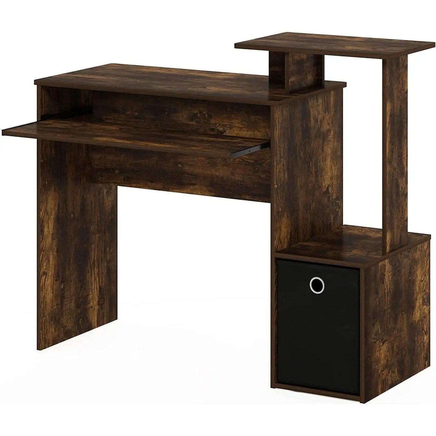 Amber Pine Black Econ Writing Desk With Keyboard Tray from PriceLows™