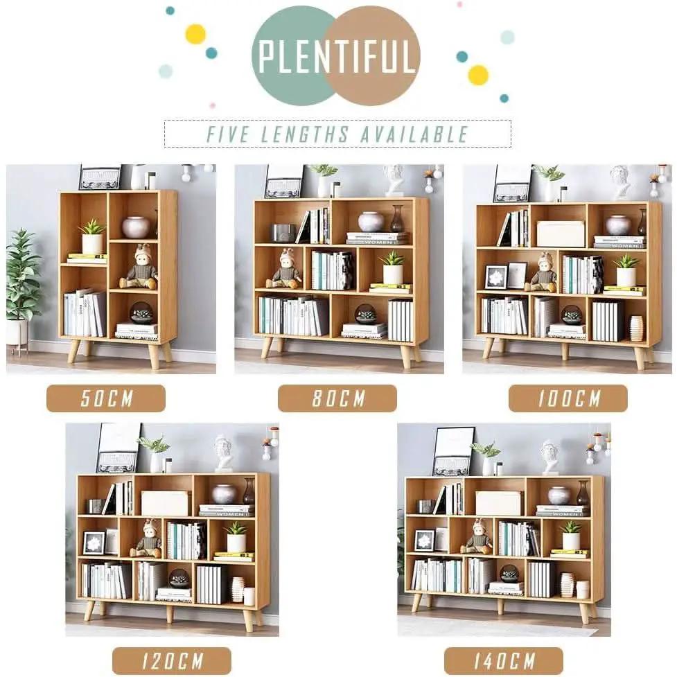 Pear Yellow 3 Tier Wooden Open Shelf Bookcase With Legs from PriceLows™