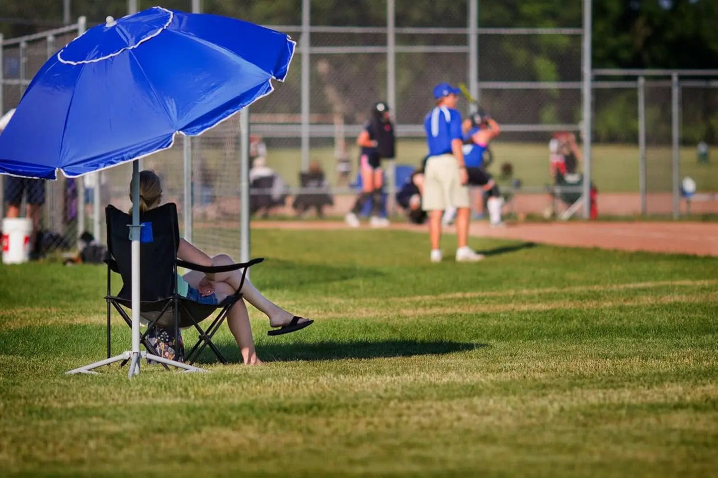 Adjustable Red Sunshade Umbrella UPF 50 UV Protection from PriceLows™