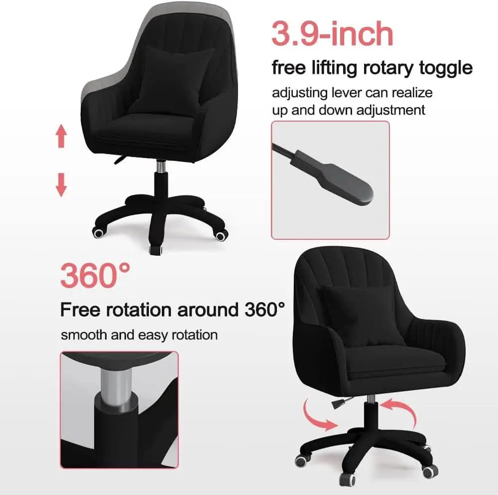Velvet Home Office Chair Height Adjustable For Desk Use from PriceLows™