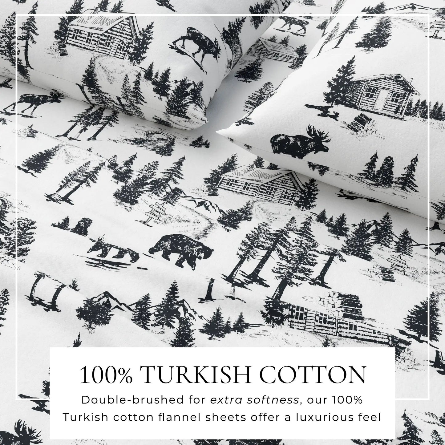 Turkish Cotton Flannel Sheet - Lakeview Collection from PriceLows™