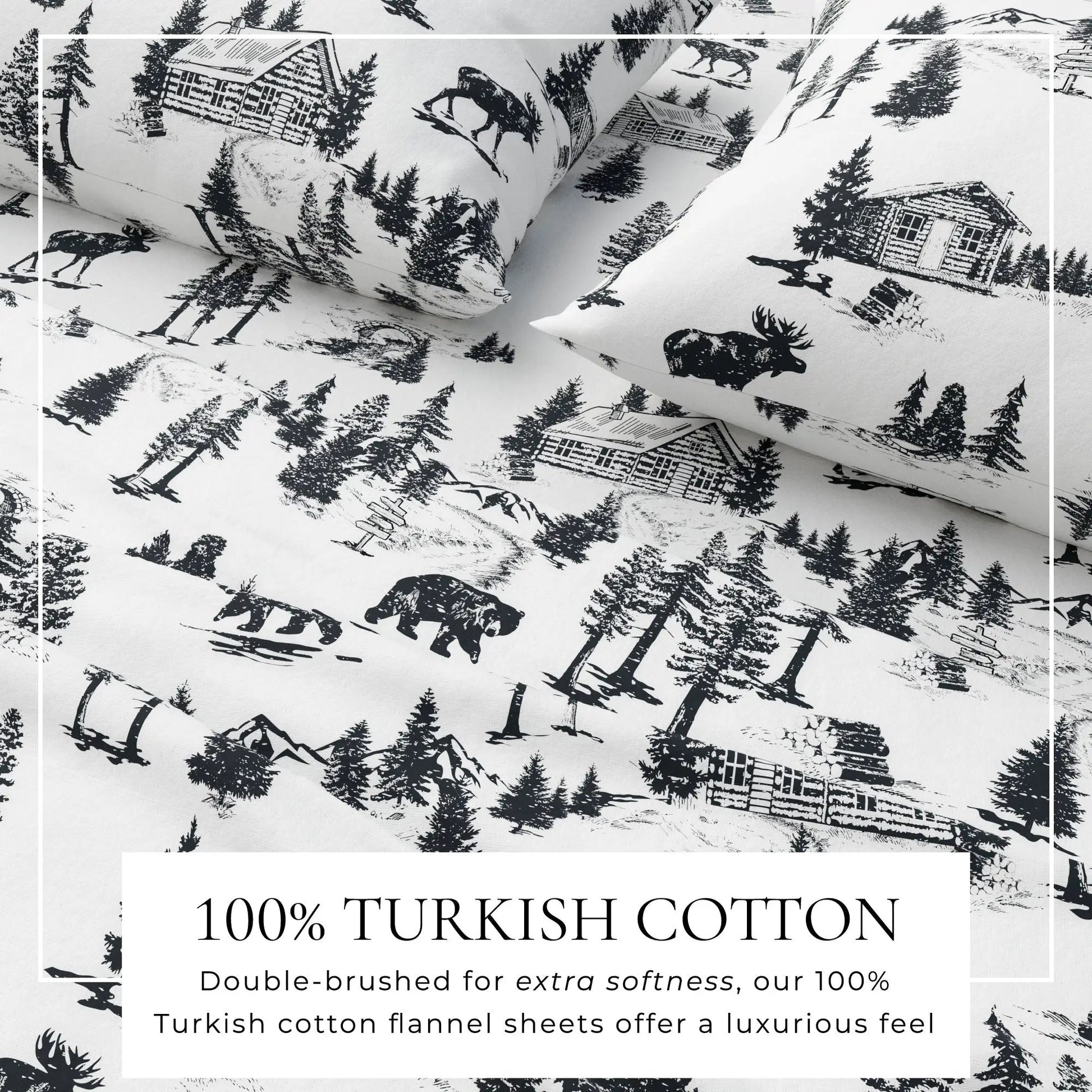 Turkish Cotton Flannel Sheet - Lakeview Collection from PriceLows™